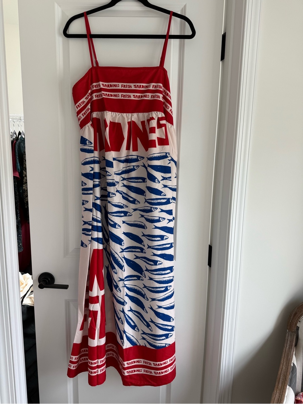 Red, White & Blue Fish-Print Sundress by Unknown Brand